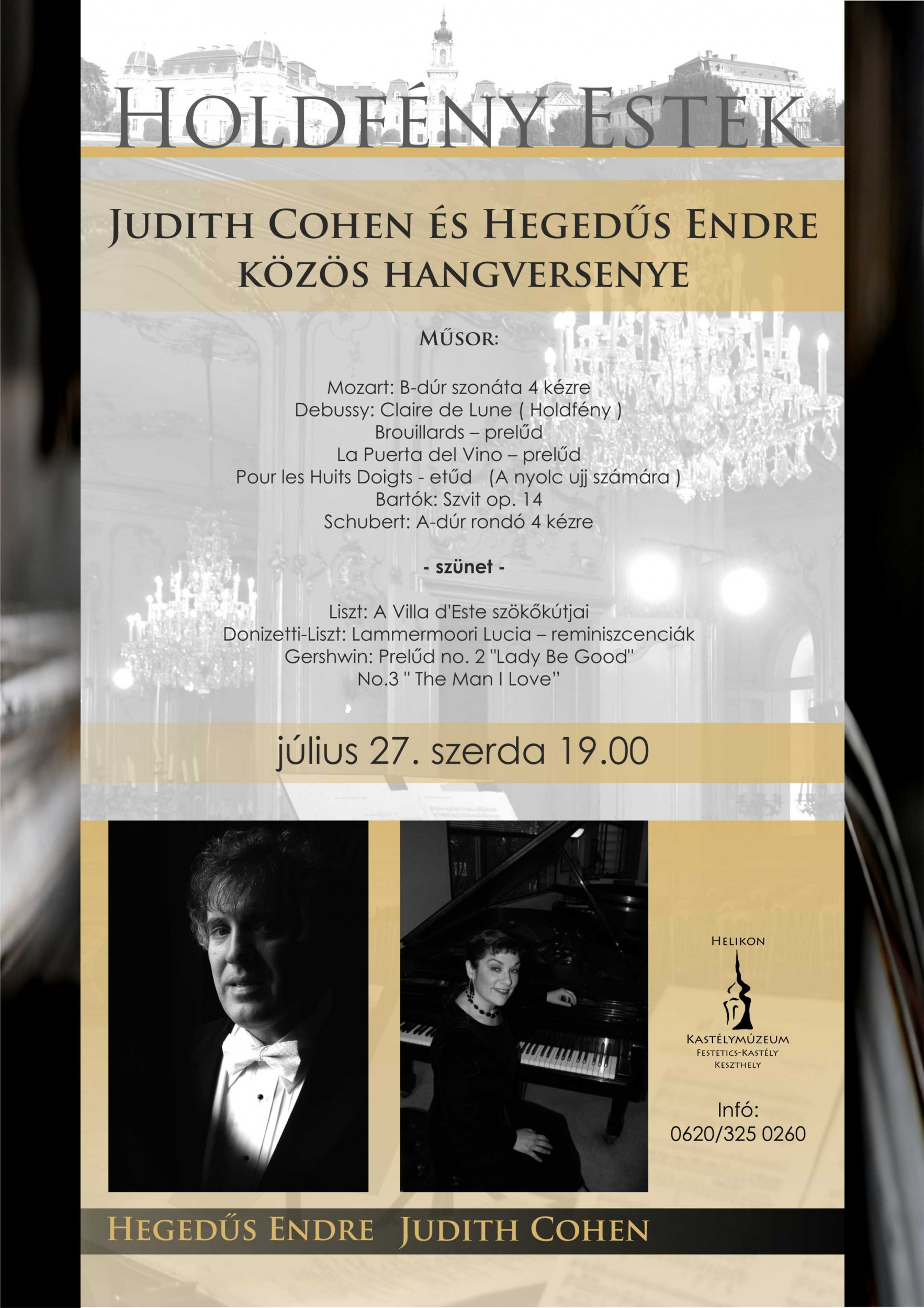 Holdfény estek: Judith Cohen és Hegedűs Endre közös hangversenye
